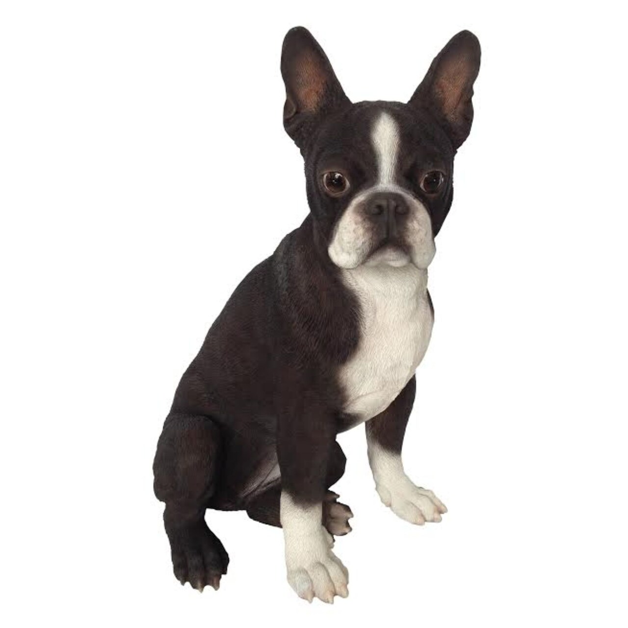 Hi-Line Gifts 16.5" Sitting Boston Terrier Dog Outdoor Garden Statue